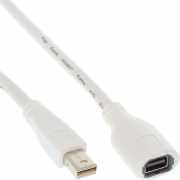 InLine Mini DisplayPort Extension Cable, white, 2.0m,  
Mini Male to Female