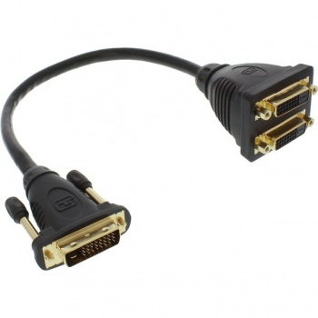 InLine DVI-D Adapter, 
digital 24+1 Male to 2x digital 24+1 Female