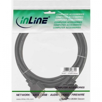 InLine DVI-D Dual Link Extension Cable, black, 3.0m, 
digital 24+1 Male - Female, 2 ferrite cores