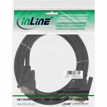 InLine DVI-D Dual Link Cable, black, 2.0m, 
digital 24+1 Male - Male