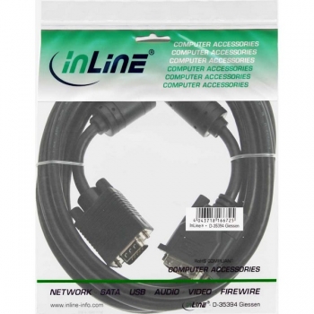 InLine DVI-A Adapter Cable, black, 3.0m, 
DVI-A 12+5 Male to VGA HD 15  Male