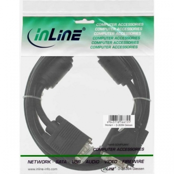 InLine DVI-A Adapter Cable, black, 2.0m, 
DVI-A 12+5 Male to VGA HD 15  Male