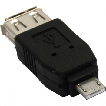 InLine Micro USB Adapter, black, 
Micro A Male to USB A Female