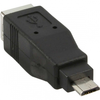 InLine Micro USB Adapter, black, 
Micro B Male to USB B Female