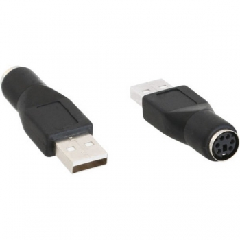 InLine USB PS/2 Adapter, black, 
USB A Male to PS/2 Female