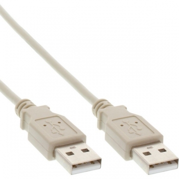 InLine USB 2.0 Cable, beige, 3.0m, 
A Male to A Male