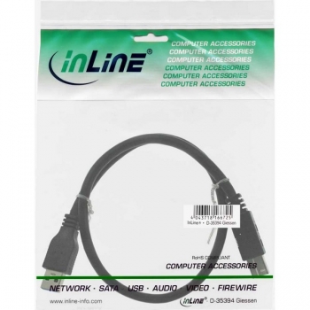 InLine USB 3.0 Cable, black, 0.5m, 
A Male to B Male