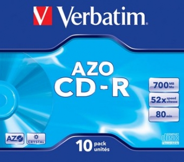 Verbatim CD-R 52x, 700MB, Jewel Case, 10-pack
