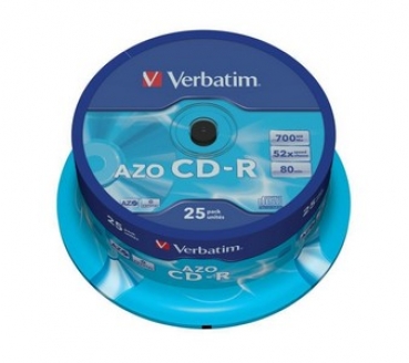 Verbatim CD-R 52x, 700MB, Spindle, 25-pack