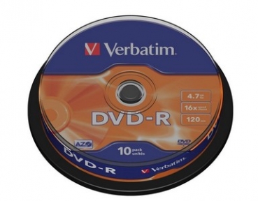 Verbatim DVD-R 16x, 4.7GB, Spindle, 10-pack