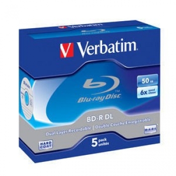 Verbatim BD-R DL, 6x, 50GB, Jewel Case, 5-pack