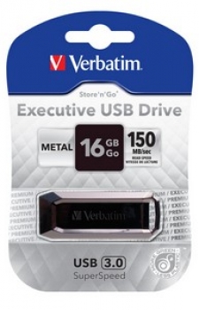 Verbatim USB Drive 3.0 Metal Executive 16GB, black