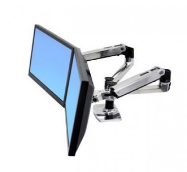 Ergotron LX Dual Side-by-Side Arm, aluminum