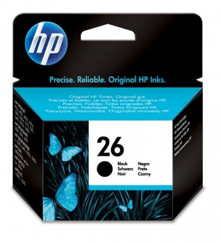 HP 26 Ink Cartridge, black, 40ml