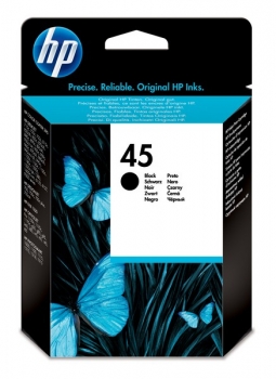 HP 45 Ink Cartridge, black, 21ml