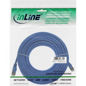 InLine Patch Cable CAT5E F/UTP, blue, 15m