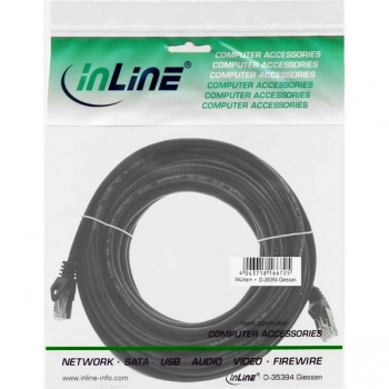 InLine Patch Cable CAT5E SF/UTP, black, 50m