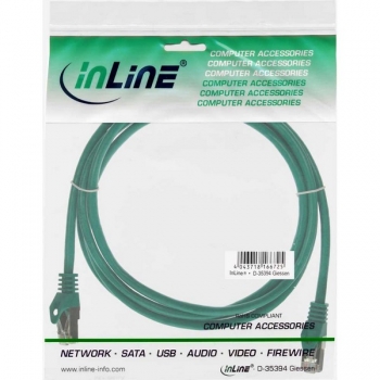 InLine Patch Cable CAT5E SF/UTP, green, 0.5m