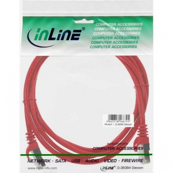 InLine Patch Cable CAT5E F/UTP, red, 0.3m