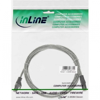 InLine Patch Cable CAT5E SF/UTP, transparent, 1.0m