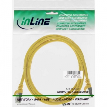 InLine Patch Cable CAT5E F/UTP, yellow, 1.0m