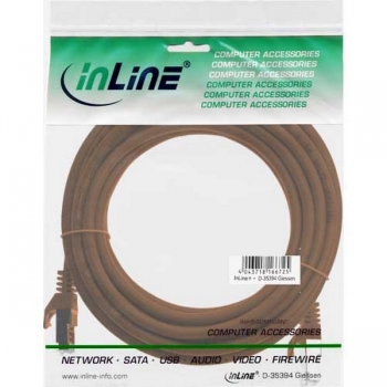 InLine Patch Cable CAT5E SF/UTP, brown, 7.5m