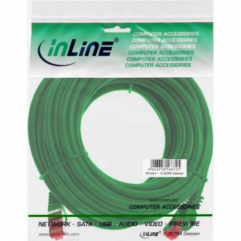 InLine Patch Cable CAT6 S/FTP, PVC, green, 10m