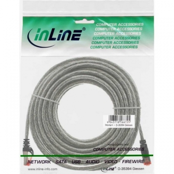 InLine Patch Cable CAT6 S/FTP, PVC, transparent, 10m