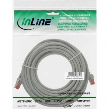 InLine Patch Cable CAT6 S/FTP, PVC, grey, 25m