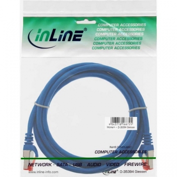 InLine Patch Cable CAT6 S/FTP, PVC, blue, 2.0m