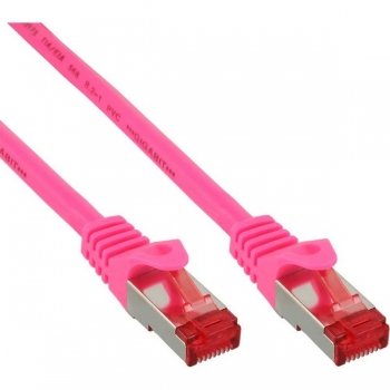 InLine Patch Cable CAT6 S/FTP, PVC, pink, 0.5m