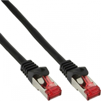 InLine Patch Cable CAT6 S/FTP, PVC, black, 0.25m