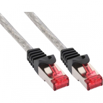 InLine Patch Cable CAT6 S/FTP, PVC, transparent, 0.5m