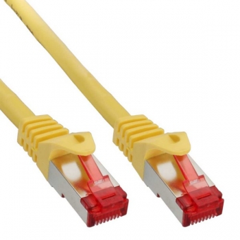 InLine Patch Cable CAT6 S/FTP, PVC, yellow, 0.25m