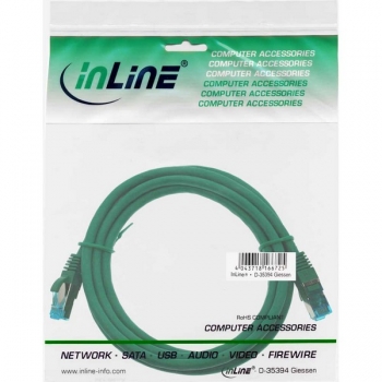 InLine Patch Cable CAT6A S/FTP, green, 5.0m