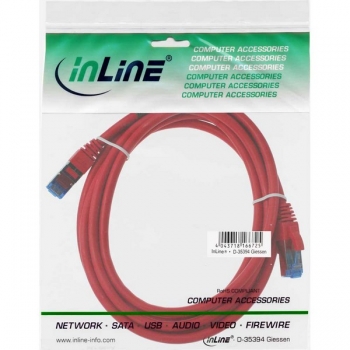 InLine Patch Cable CAT6A S/FTP, red, 3.0m