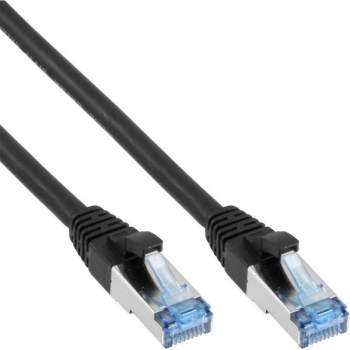 InLine Patch Cable CAT6A S/FTP, black, 0.5m