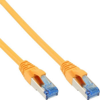 InLine Patch Cable CAT6A S/FTP, yellow, 0.5m