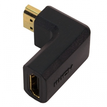 LogiLink HDMI Adapter,  90 degree angled, black
HDMI Male to HDMI Female, gold-plated