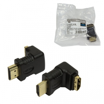 LogiLink HDMI Mini Adapter 90 degree angled, black
HDMI Male to HDMI Female, gold-plated