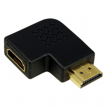 LogiLink HDMI Adapter, 90 degree flat angled, black
HDMI Male to HDMI Female, gold-plated