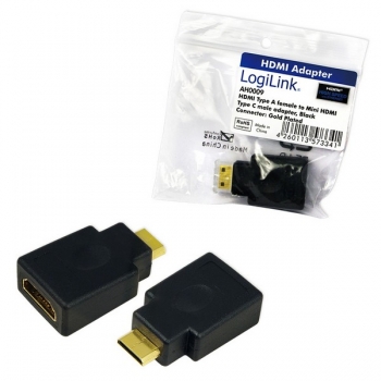 LogiLink HDMI Adapter, black
Mini HDMI Male to HDMI Female, gold-plated