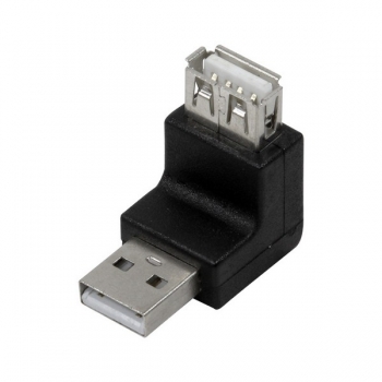 LogiLink USB 2.0 Adapter, black, 
USB 2.0-A Male to Female, 270 degree