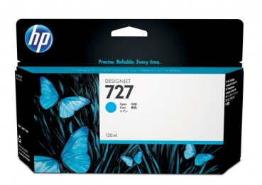 HP 727 DesignJet Ink Cartridge, 130ml, cyan