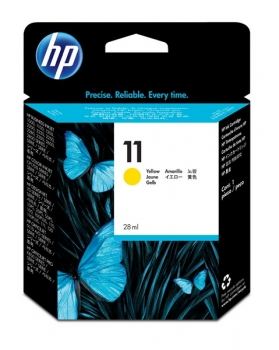 HP 11 Ink Cartridge, yellow, 28ml