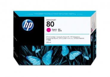 HP 80 DesignJet Ink Cartridge, 350ml, magenta