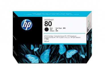 HP 80 DesignJet Ink Cartridge, 350ml, black