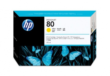 HP 80 DesignJet Ink Cartridge, 175ml, yellow