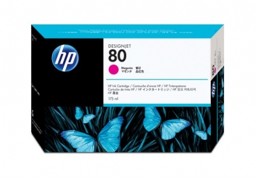 HP 80 DesignJet Ink Cartridge, 175ml, magenta