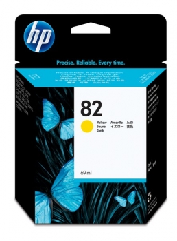 HP 82 DesignJet Ink Cartridge, 69ml, yellow